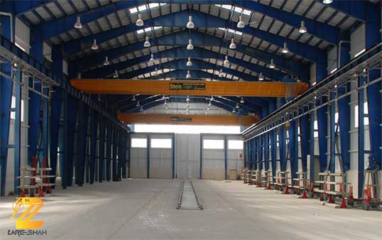 اجرای جرثقیل سقفی در کارخانه